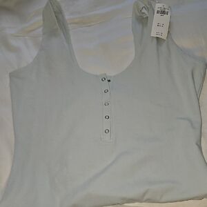 Abercrombie Light Blue Sleeveless Bodysuit